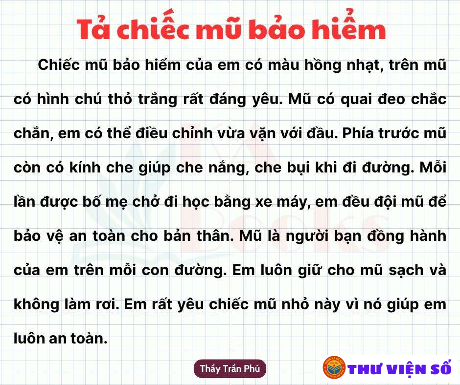 Đoạn văn hay tả đồ vật lớp 2