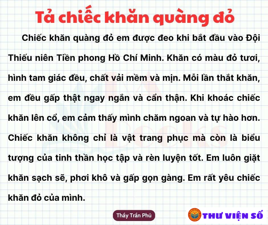 Đoạn văn hay tả đồ vật lớp 2