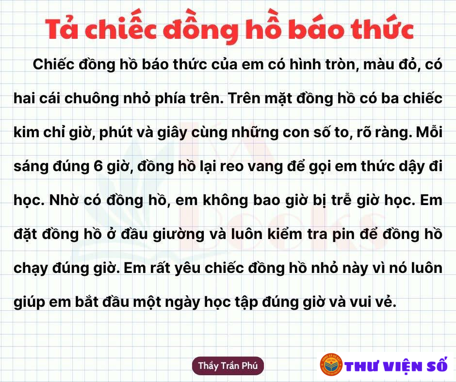 Đoạn văn hay tả đồ vật lớp 2
