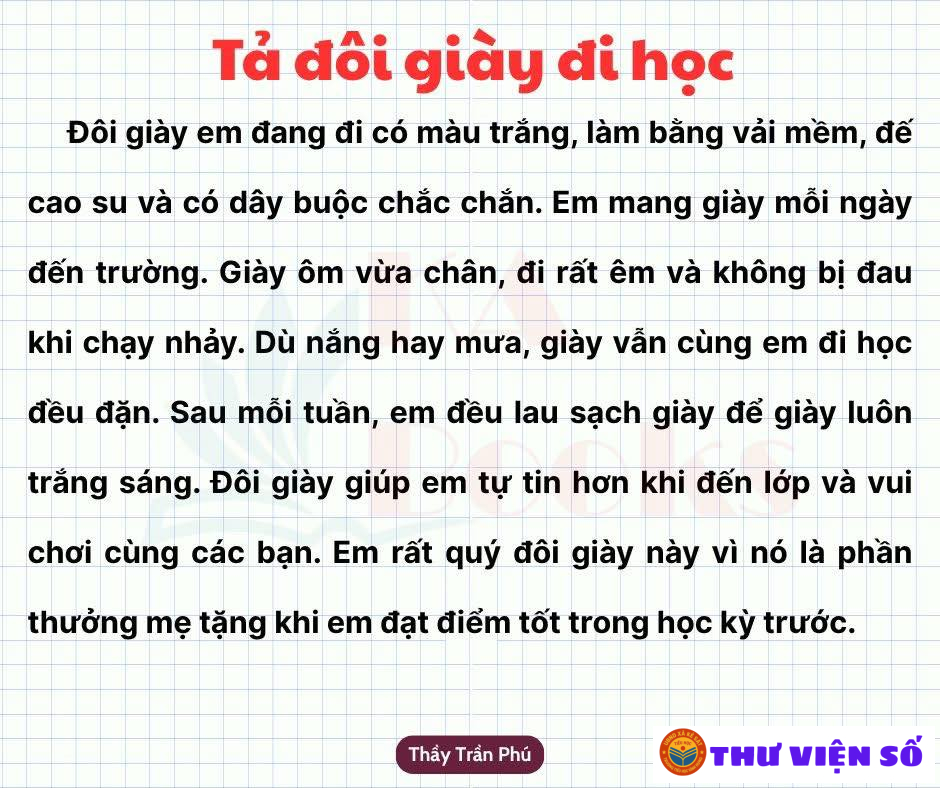 Đoạn văn hay tả đồ vật lớp 2